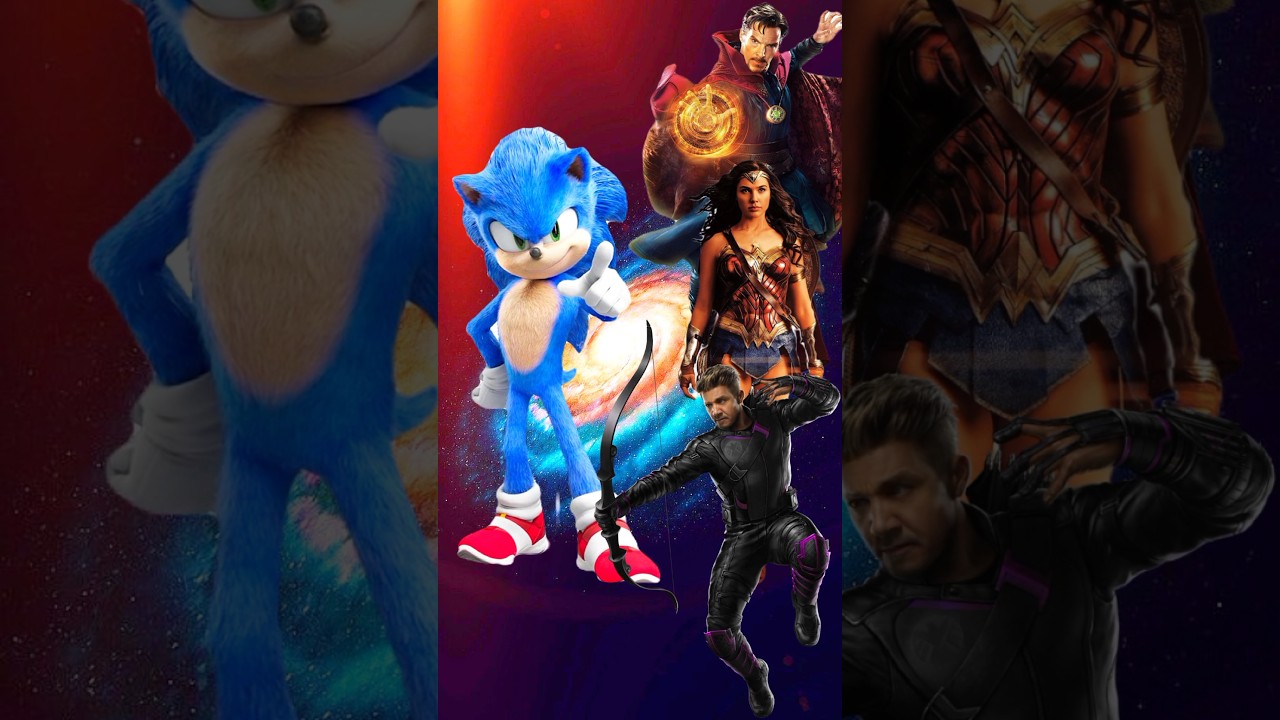 Sonic vs 3 rounds in marvel and dc 🔥#mcu #dc #shorts