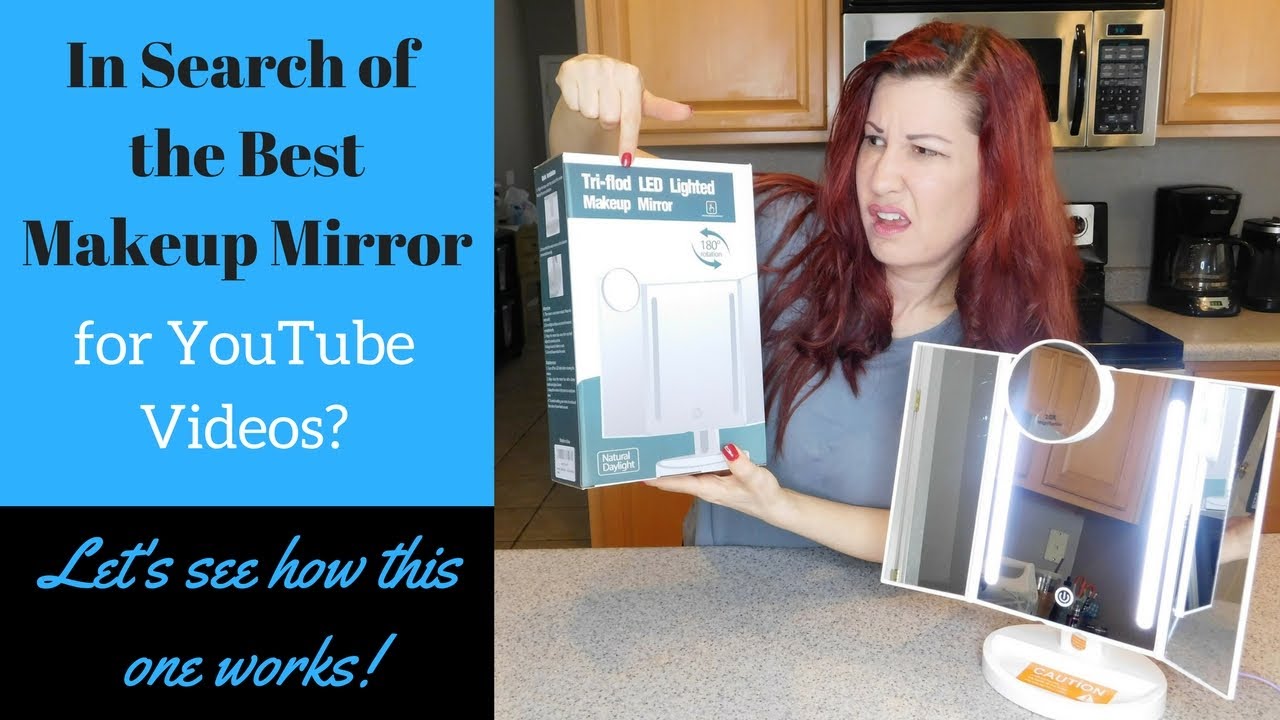 BEST MAKEUP MIRROR FOR YOUTUBE VIDEOS? I Tri-fold lighted makeup mirror review.
