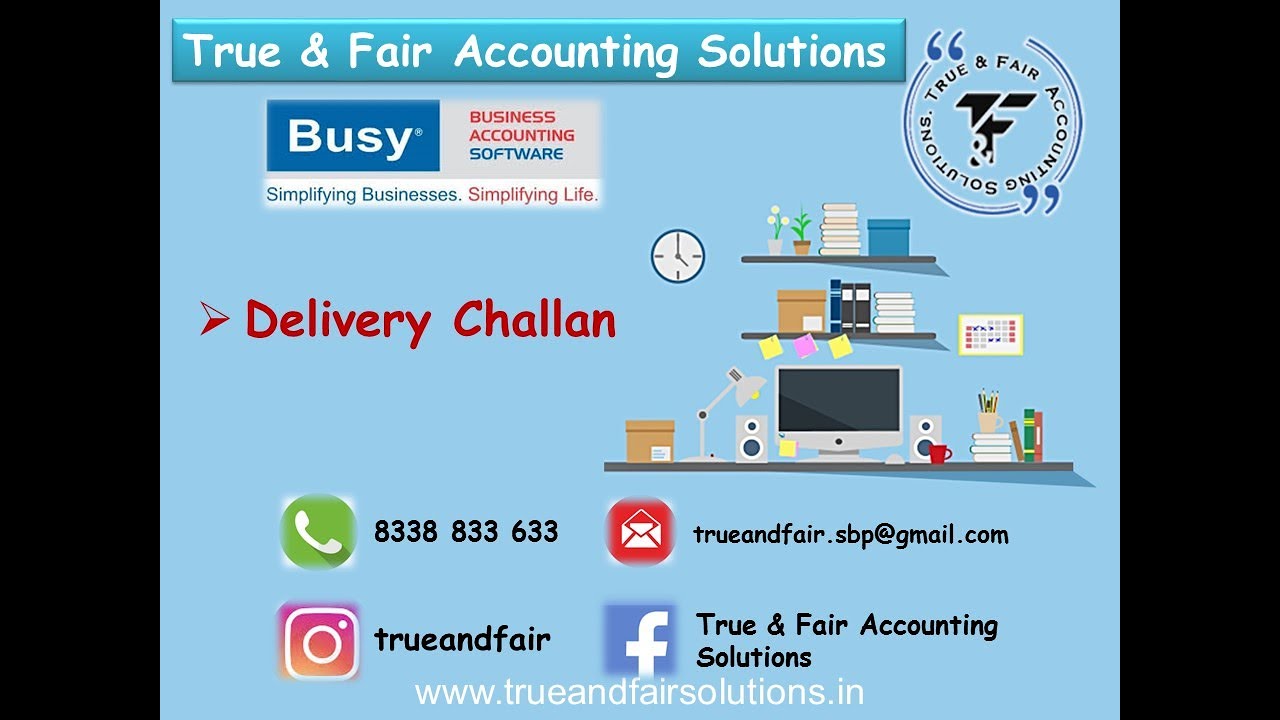 27. How to create Delivery Challan in Busy Accounting Software | 8338 833 633 | T&F