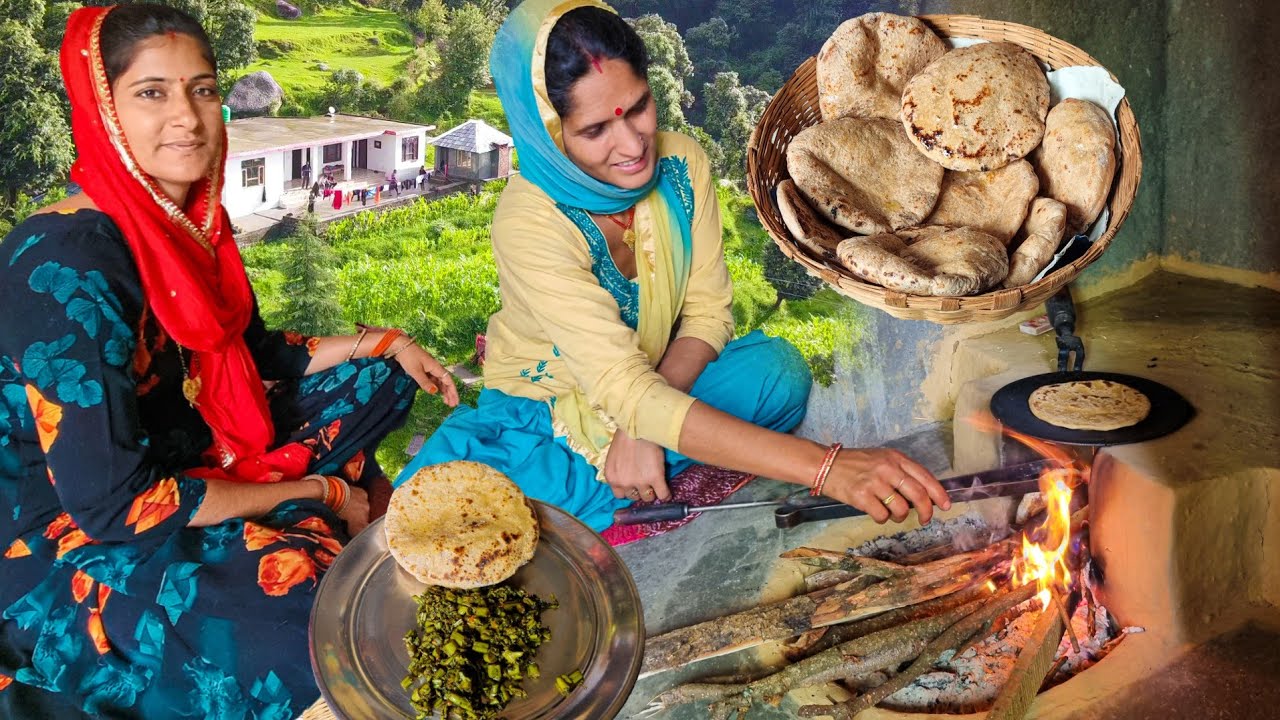 Hp-24 पहाड़ी गाँव हिमाचल का जीवन ?? 🌮 Himachal wali Village life || himachal wala Food culture
