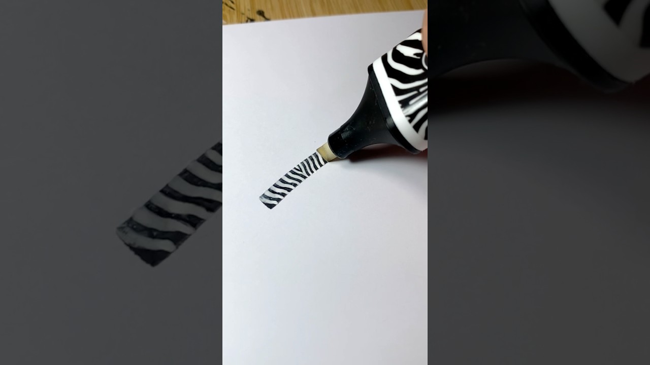 Un stabilo Z&egrave;bre et L&eacute;opard ?! Je teste #shorts #dessin #art