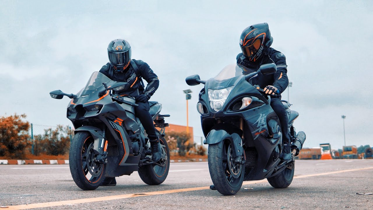 Kawasaki ZX10r VS Suzuki Hayabusa | Top End Battle!