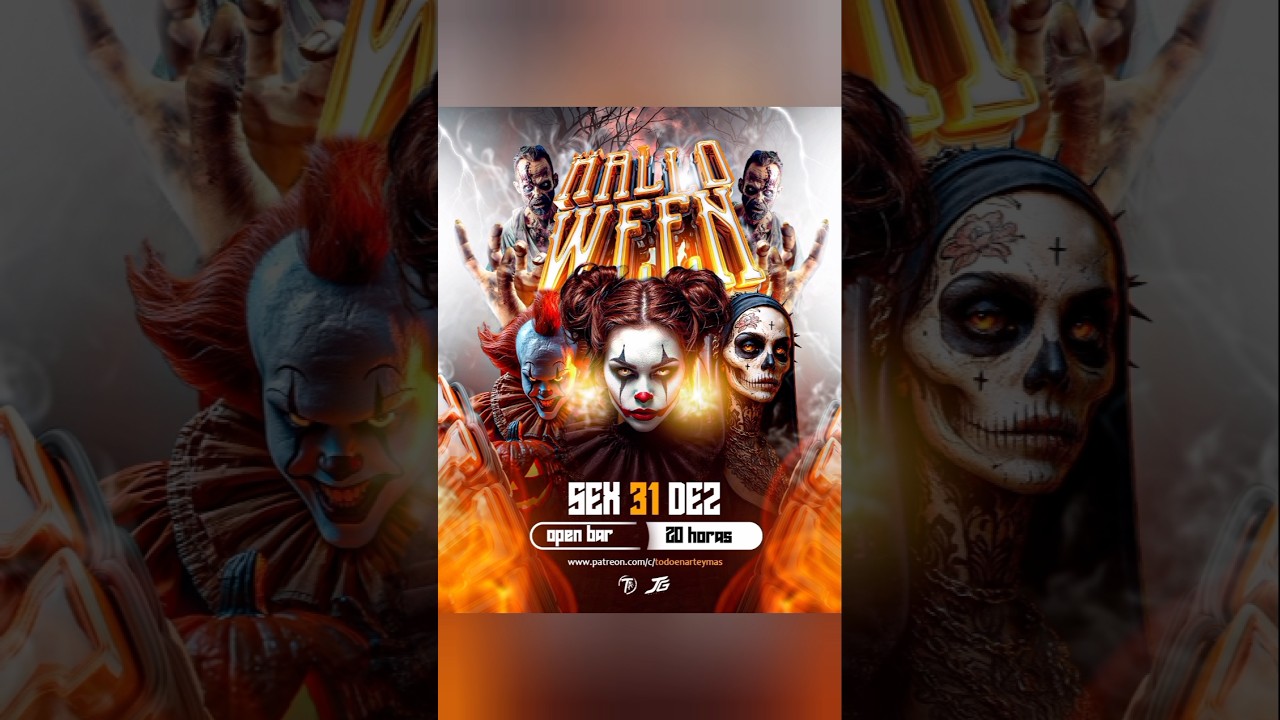 C&oacute;mo Hacer Flyers para Eventos de Halloween en Photoshop PSD EDITABLE