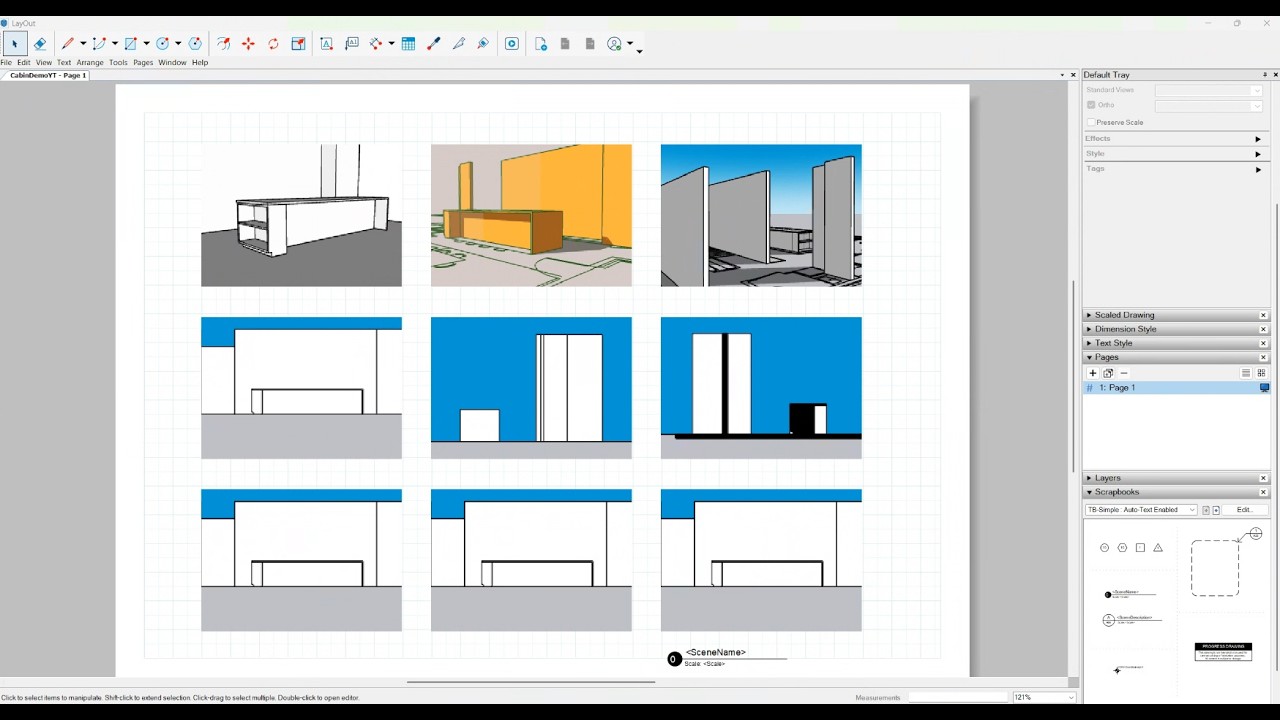 Scenes and LayOut for SketchUp