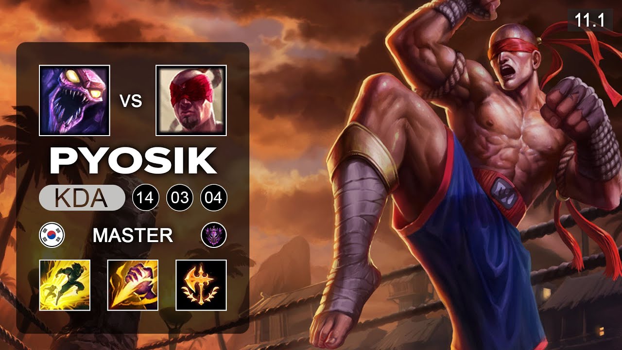 Pyosik Lee Sin Jungle vs Skarner - KR Master Patch 11.1