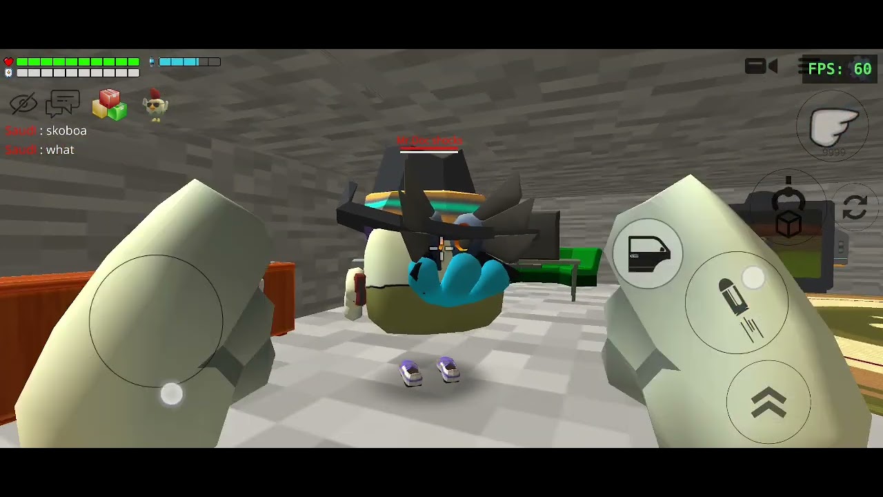 Building a house with Mr doc shocks(Chicken gun) 