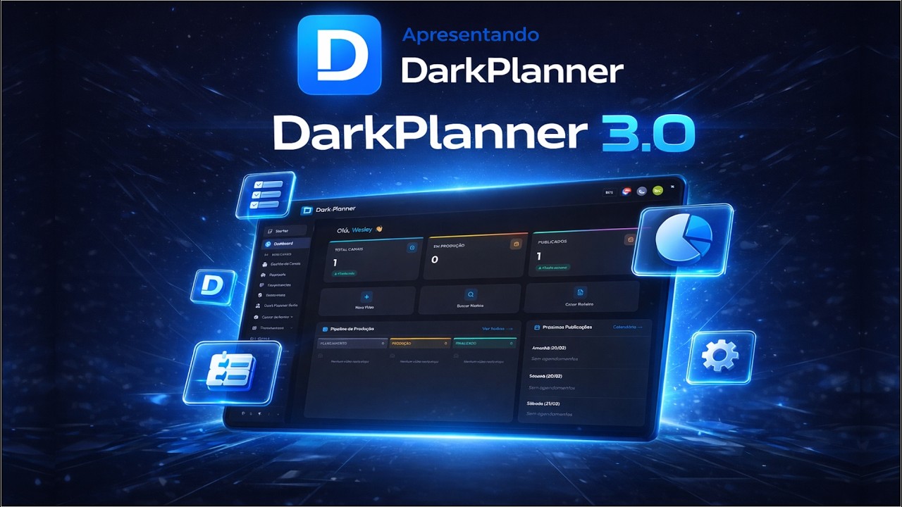 O primeiro sistema do Brasil 100% focado em criadores de canais Dark - Conheça o DarkPlanner