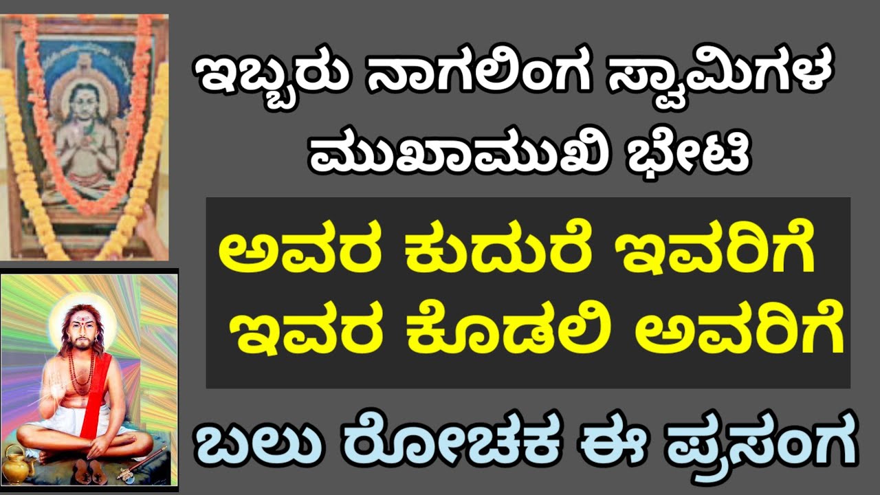 ಉಪ್ಪಾರ ಹೊಸಹಳ್ಳಿ ಕರಸ್ಥಲ ನಾಗಲಿಂಗ ಮಹಾಸ್ವಾಮಿಗಳು ಮತ್ತು ನವಲಗುಂದದ ಅಜಾತ ನಾಗಲಿಂಗ ಮಹಾಸ್ವಾಮಿಗಳ ಮುಖಾಮುಖಿ