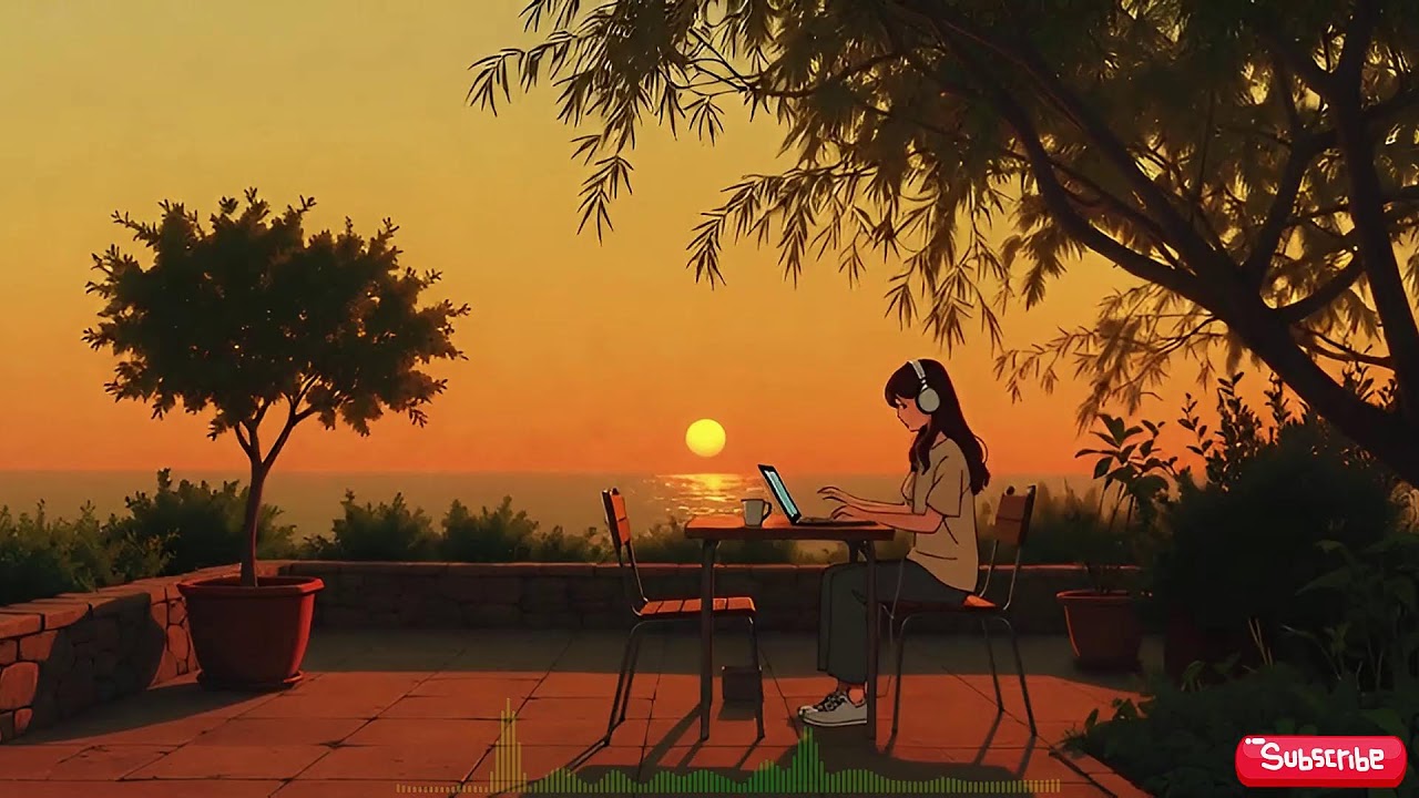24/7 Soft Lofi Sunset 🎧 Calm Music to Focus & Unwind