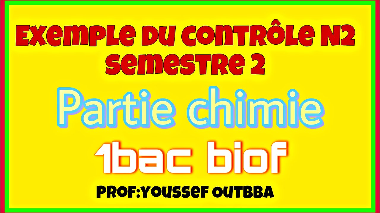 Exemple du contrôle N2 semestre 2 #1bacbiof