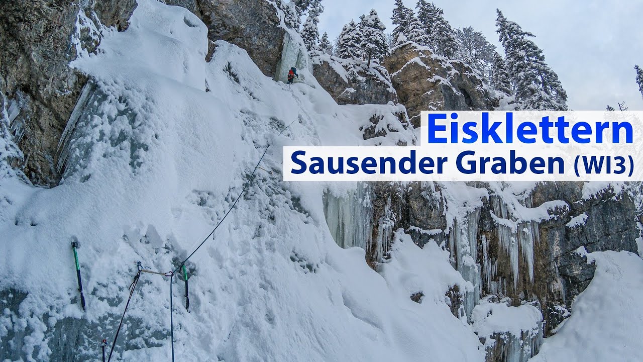 Sausender Graben (WI3) - Eisklettern im leichten Eis - @AlpineFex