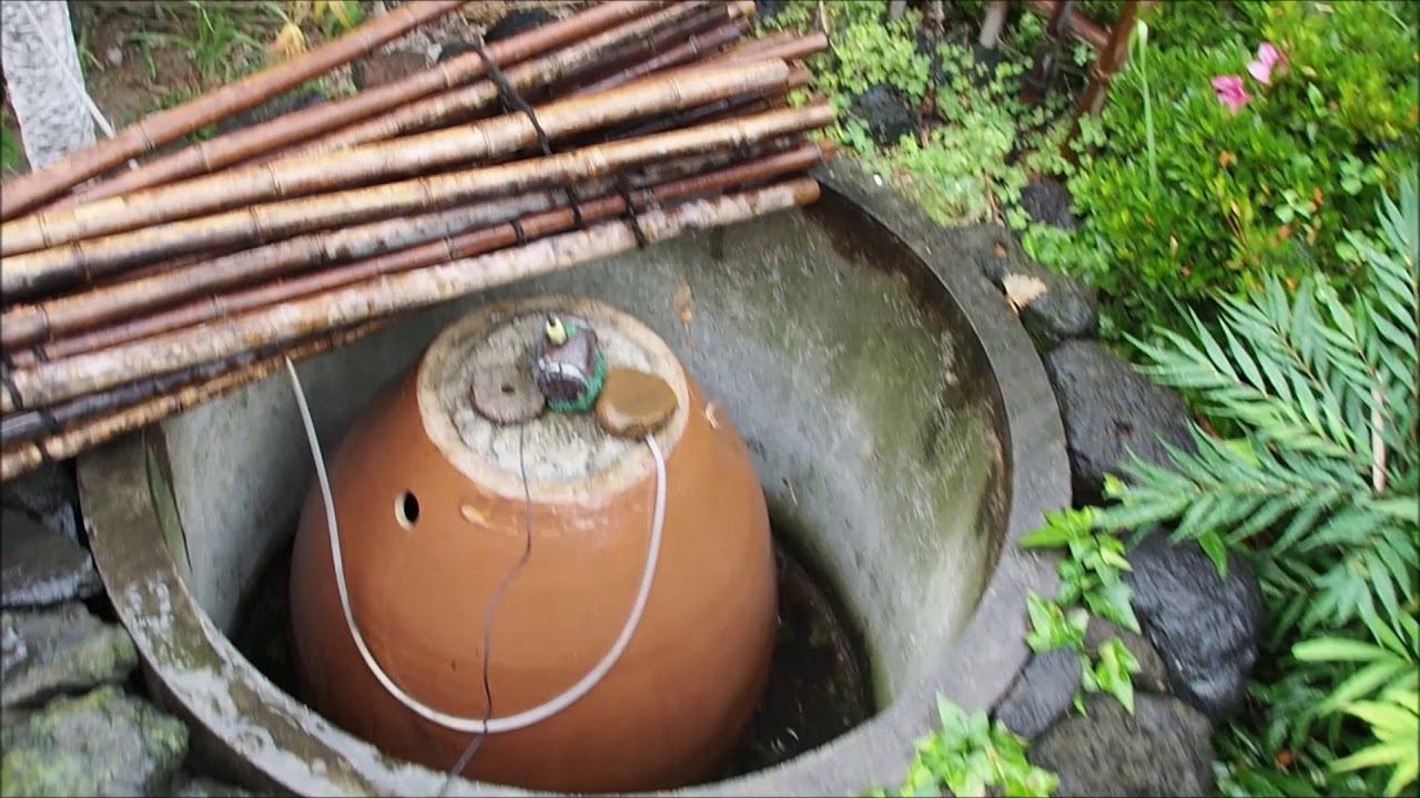 水琴窟と石庭等　伊勢崎市小島邸