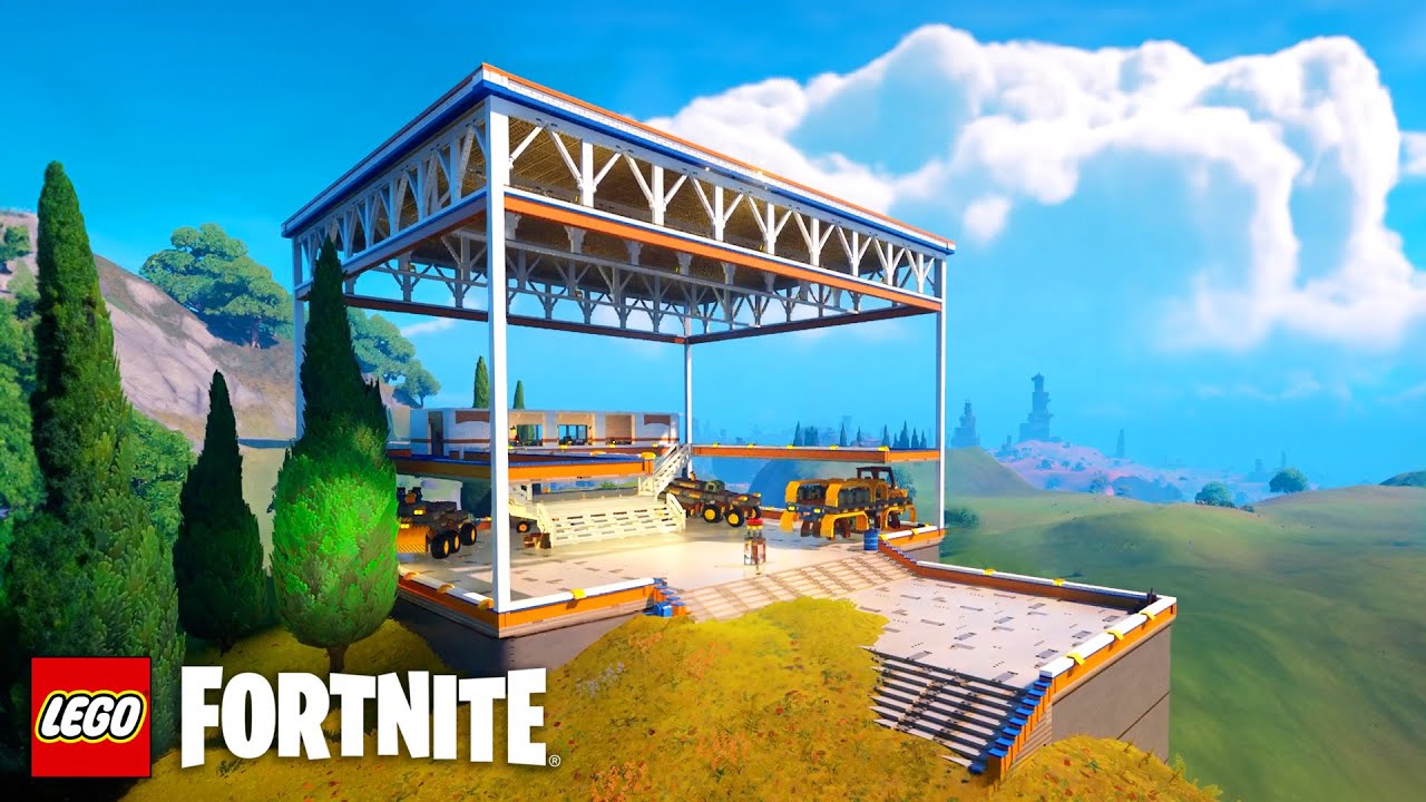 Lego Fortnite Tutorial: How to build a GARAGE with WORKSHOP | Step by step