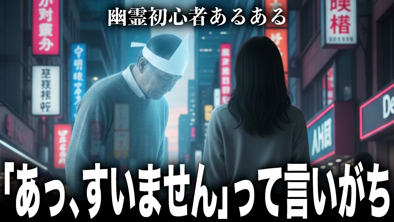 幽霊になったばかりの人、生きてる人とぶつかりそうになったとき「あっすいません…」って言いがち【幽霊初心者あるある】