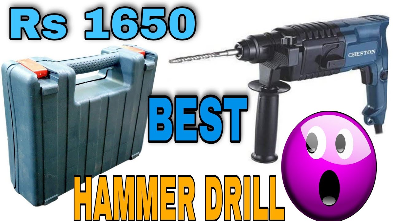 Cheston Rotary Hammer Drill Machine 20MM 500W 850RPM with 3-Piece Drill Bit unboxing