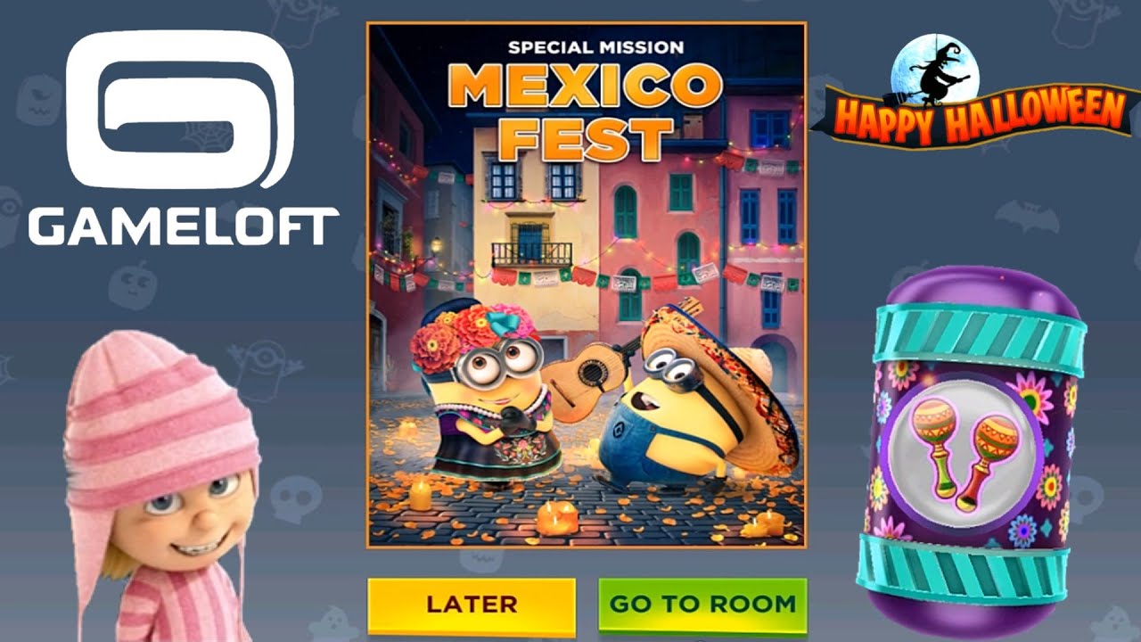 Minion rush Happy Halloween minion MEXICO FEST special mission #minions #minionrush