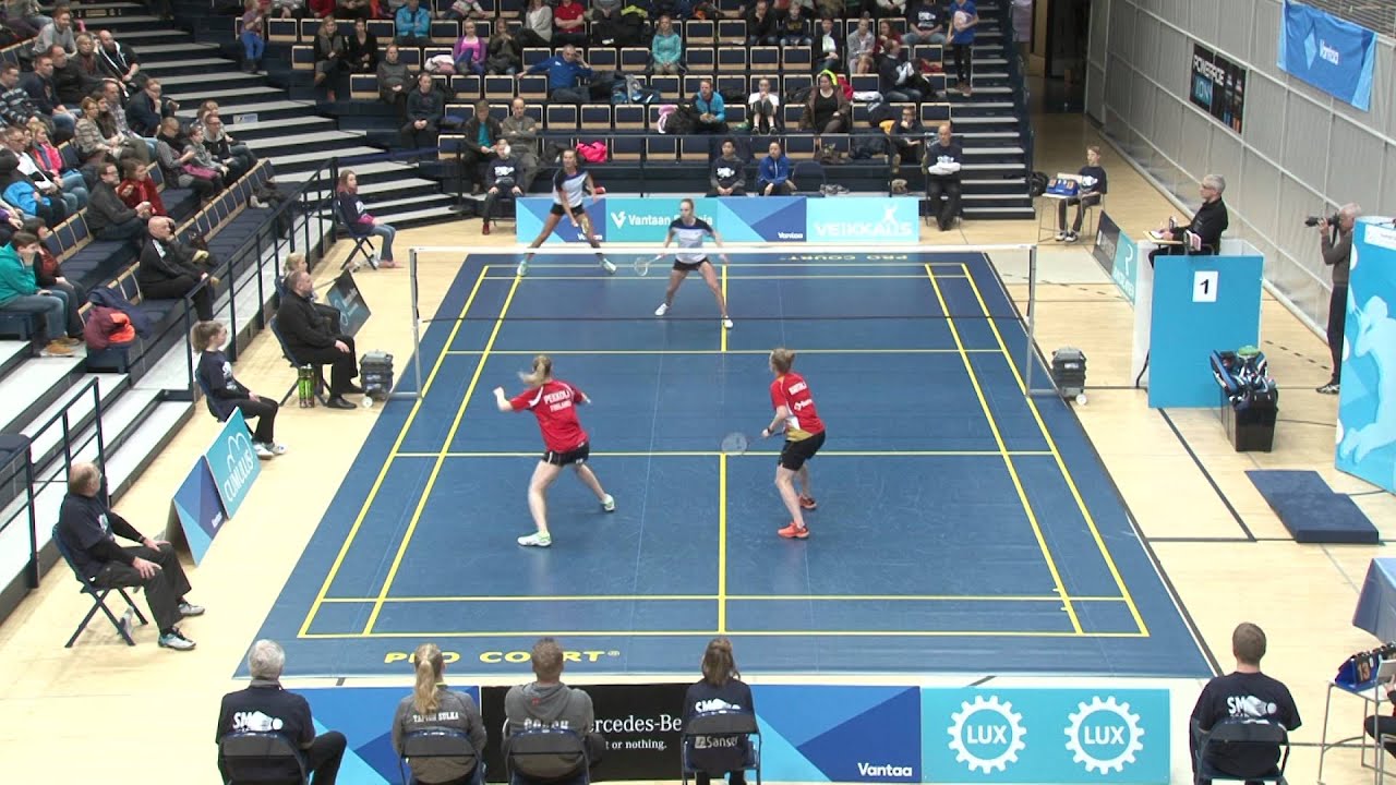 SM-sulkapallo 2016: naisten nelinpeli Pekkola/Rautala - Lindholm/Nyström