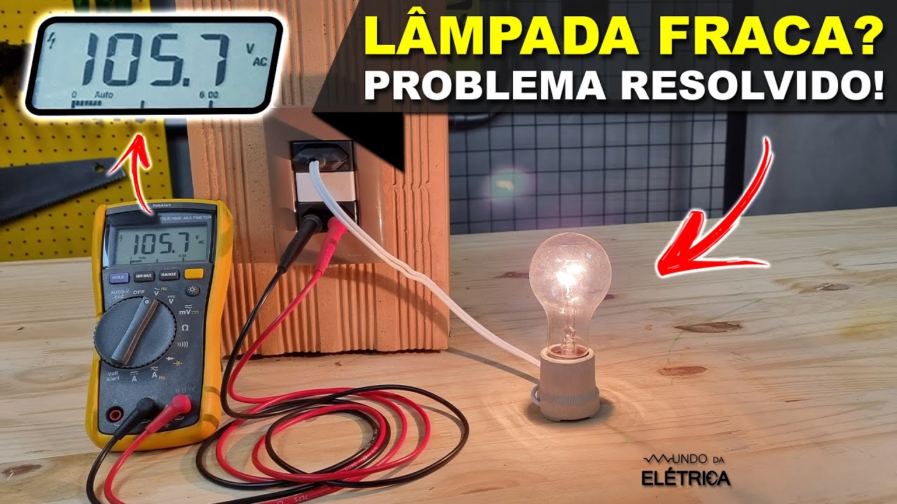 Por que a L&Acirc;MPADA fica FRACA quando liga o CHUVEIRO? S&oacute; 105Volts na TOMADA 🤔
