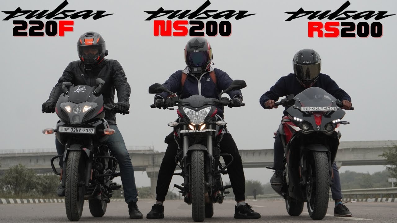 Bajaj Pulsar RS200 vs Pulsar 220F vs Pulsar NS200 Drag Race