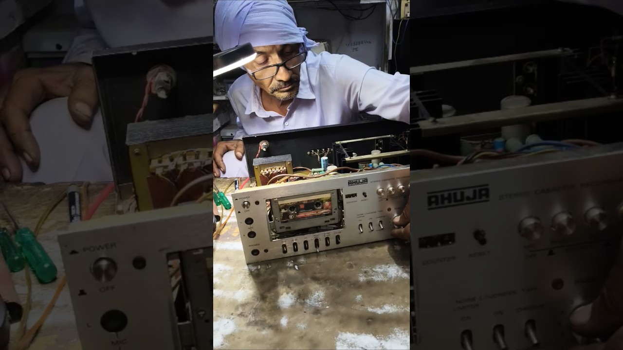 Ahuja 4040s Stereo Cassette Recorder Deck Amplifier Repairing Centre 👉📱 7742853435 #ahuja #4040s