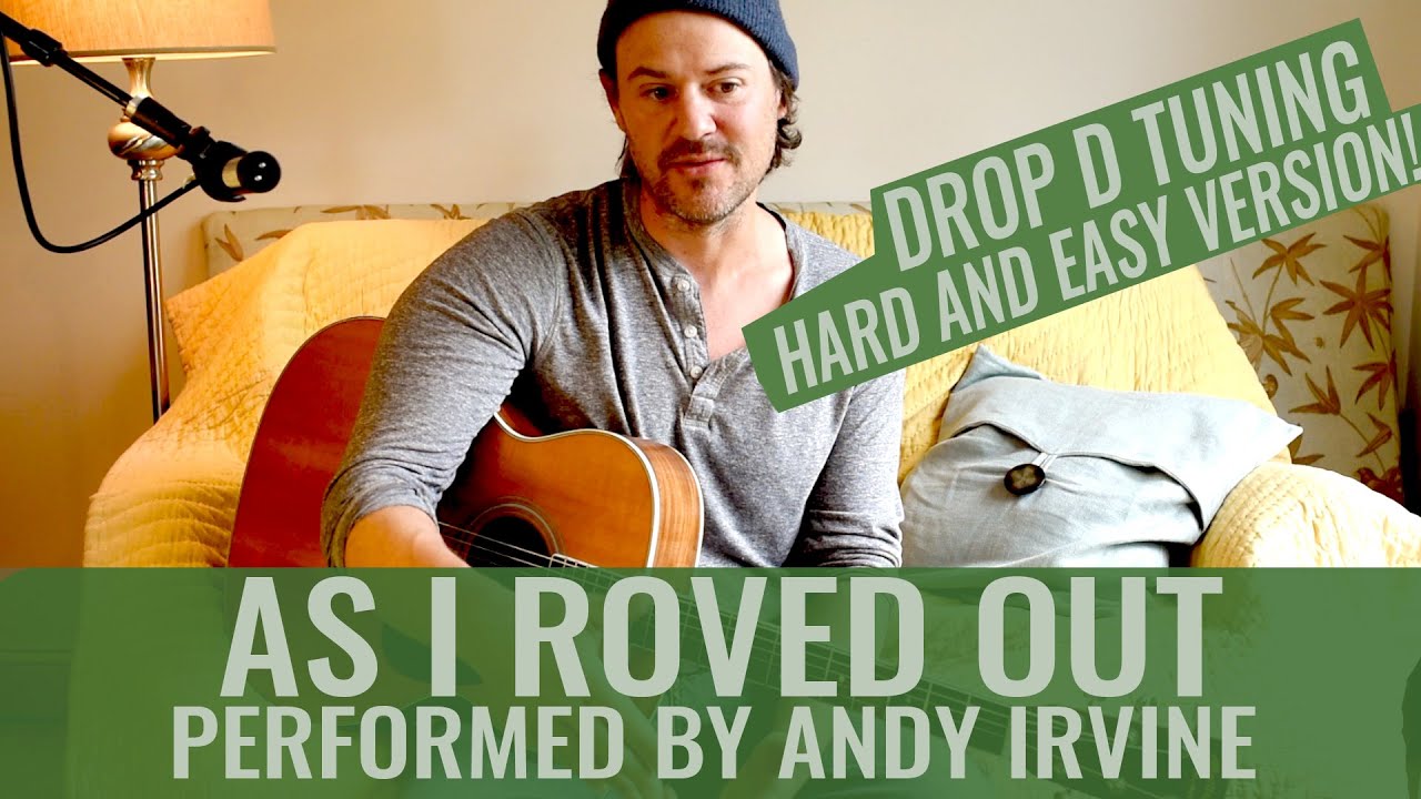 As I Roved Out Guitar Tutorial - Drop D Tuning - Hard and Easy Version! #acousticguitar