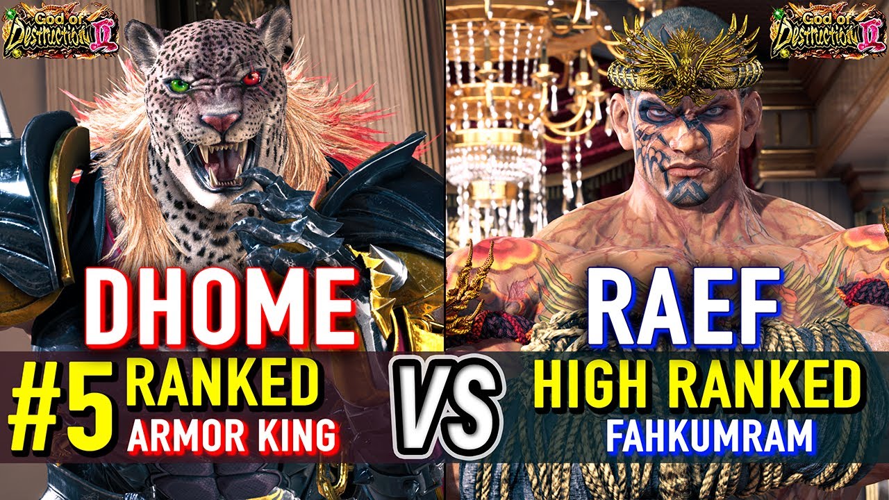 T8 🔥 DHOME50HBK (#5 Ranked Armor King) vs RAEF (Fahkumram) 🔥 Tekken 8 High Level Gameplay