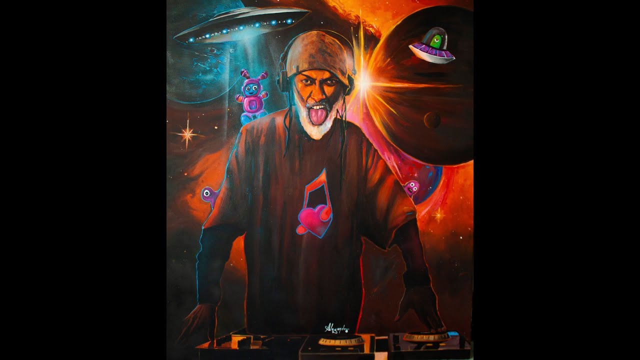 Elbee Bad - Prince of Dance Music - painting by Alejandro Berlino
