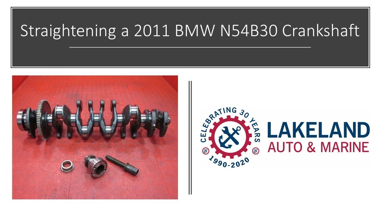 Straightening a 2011 BMW Z4 N54B30 Crankshaft