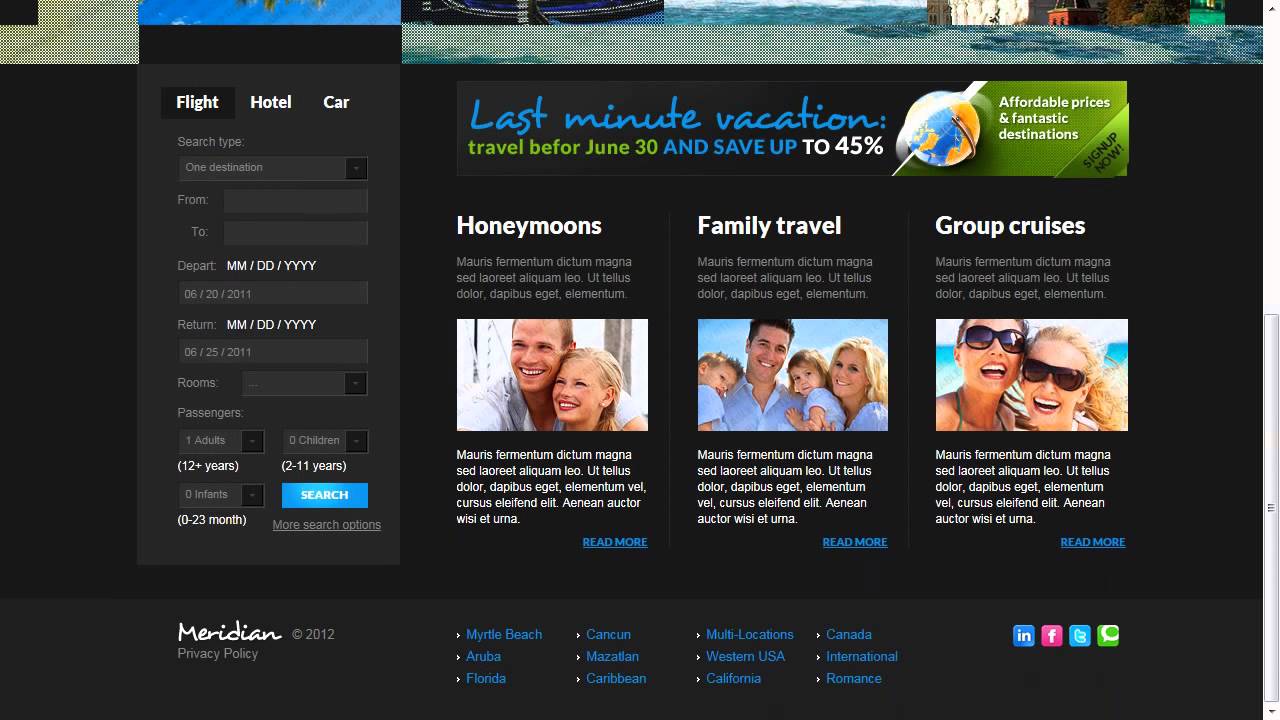 Travel Agency Website Template