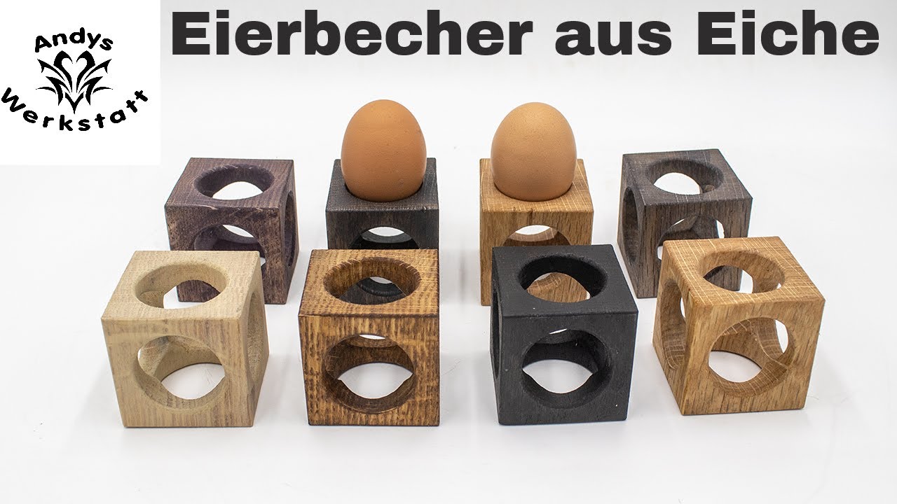 Schöne Eierbecher aus Eiche