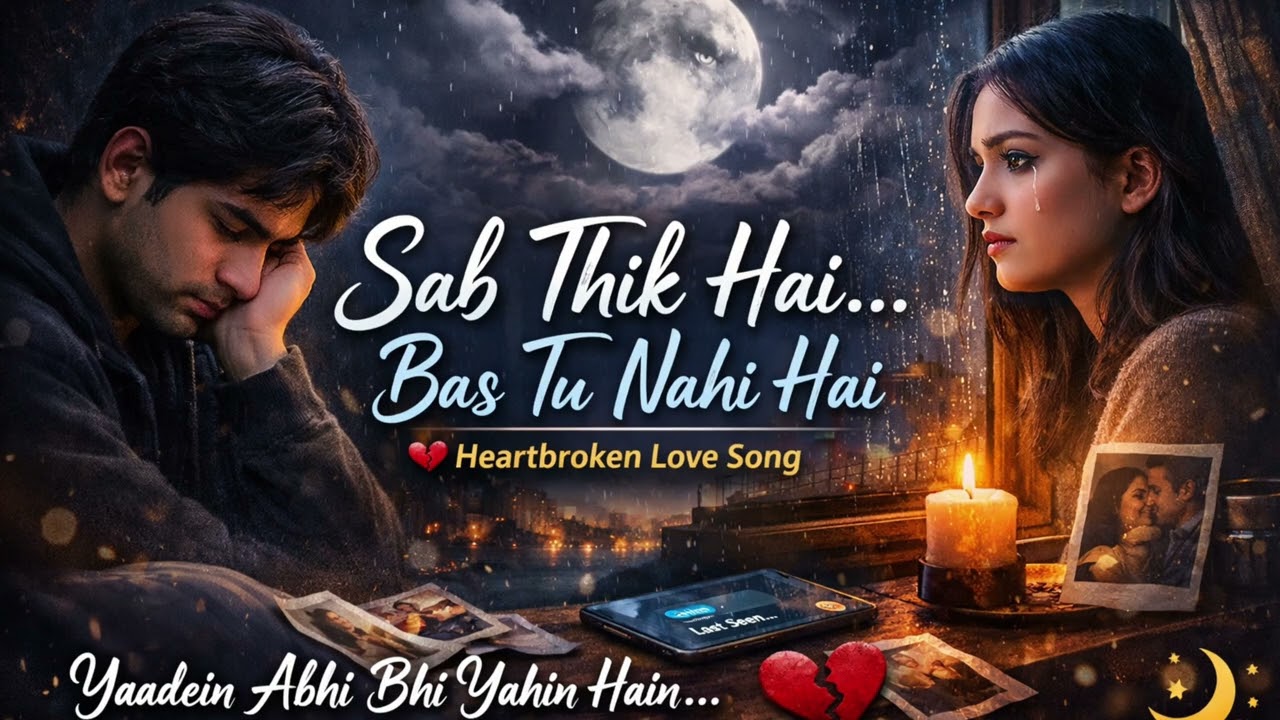 Raat Bhar Teri Yaadon Me 🌙 Sad Emotional Lofi Lyrics #alone #music #lofi #trending #sad 