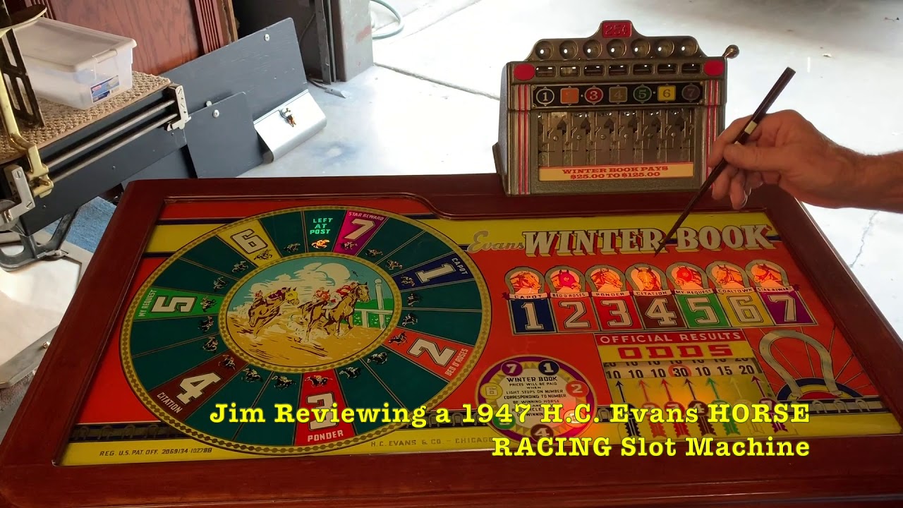 Jim Reviewing A 1947 H.C. Evans HORSE RACING Slot Machine SOLD