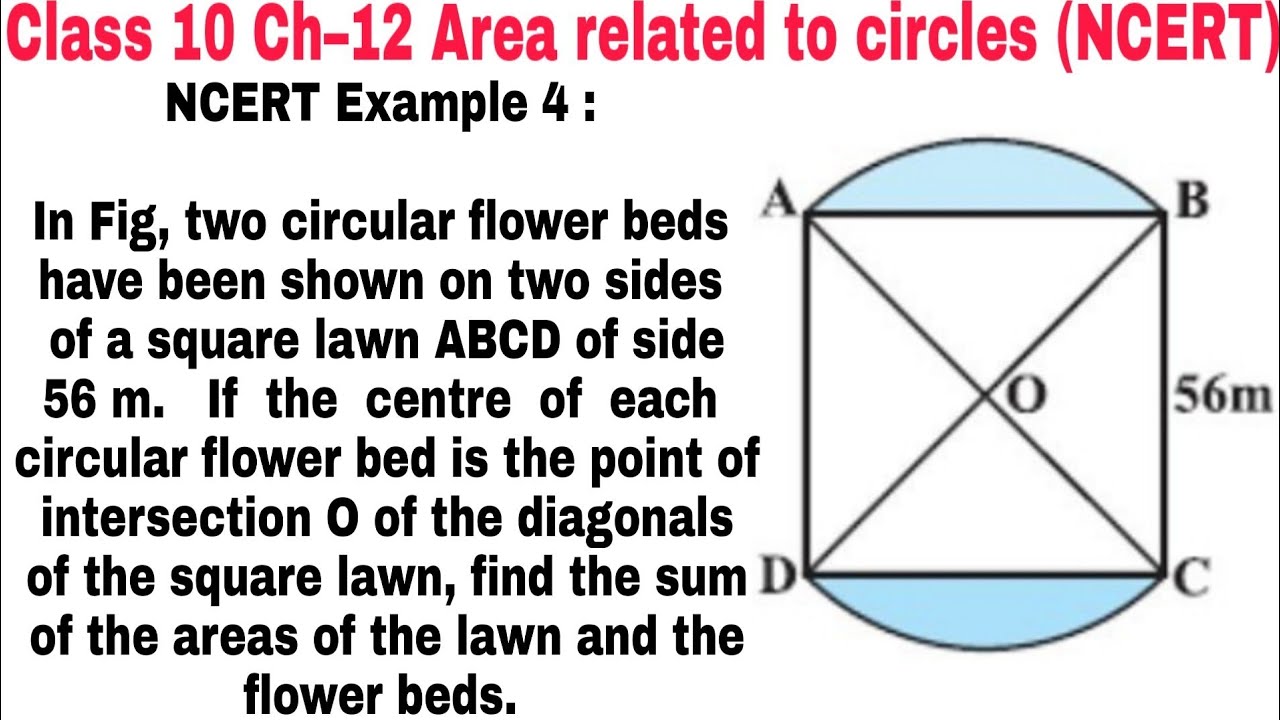 Ch-12 Area Related to circles NCERT Example 4 solution class 10th math
