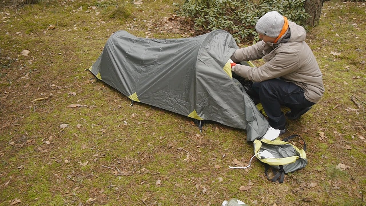 ⛺Spanie zimą w namiocie (Rockland Soloist) na macie samopompującej
