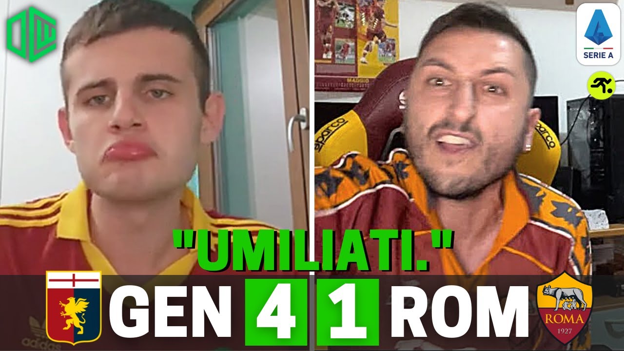 GENOA ROMA 4 1 | I TIFOSI ROMANISTI IMBESTIALITI: “VERGOGNATEVI TUTTI…” | TIFOSIAMO