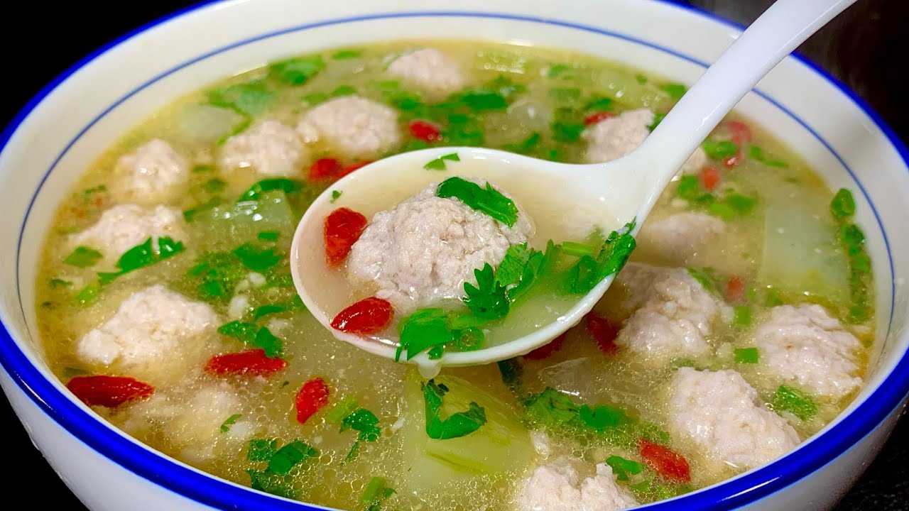冬瓜肉丸子好吃有訣竅，飯店總廚教你不外傳的秘方，湯甜肉香好吃！【阿朝哥美食】 #冬瓜肉丸子