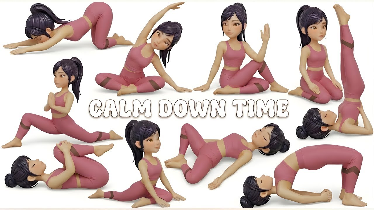 Yoga to Unwind After a Long Day for Kids 🌙 | Calm Down, Relax & Let Go of Stress | Yoga and Hoga