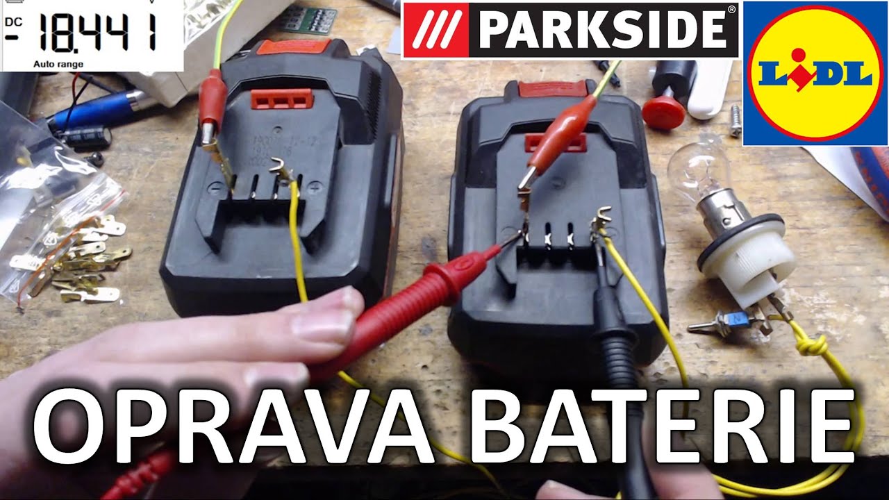 Parkside akumul&aacute;tor, kter&yacute; nab&iacute;ječka odm&iacute;t&aacute; nab&iacute;t - oprava