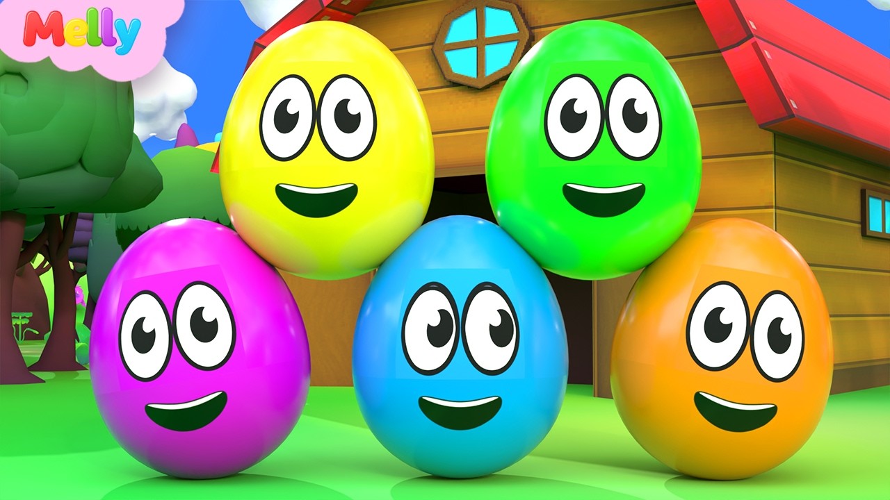 Learning Colors and Numbers Songs | Colorful Eggs on the Farm | Melly Nursery Rhymes & Kids Songs