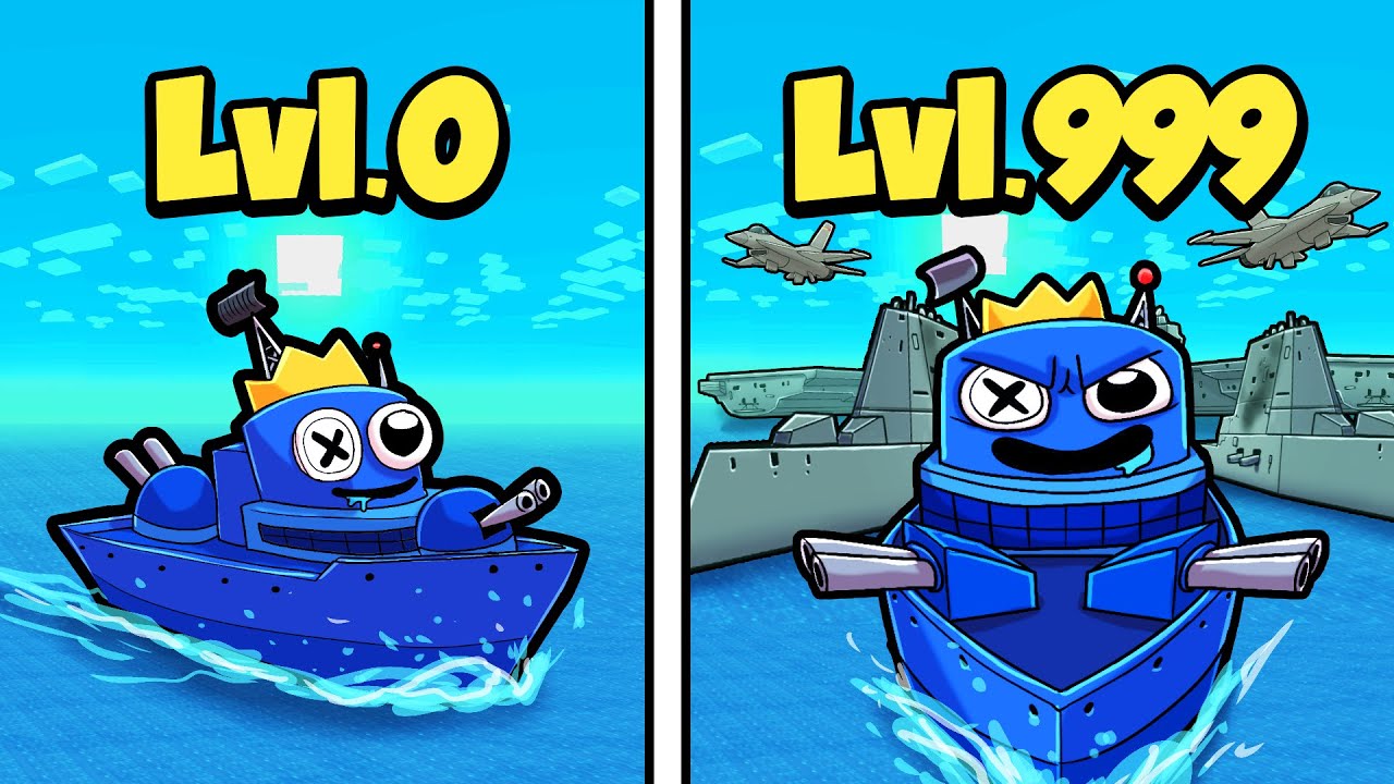 Rainbow Friends BATTLESHIP SIMULATOR in Roblox! (Level 0 to 999)