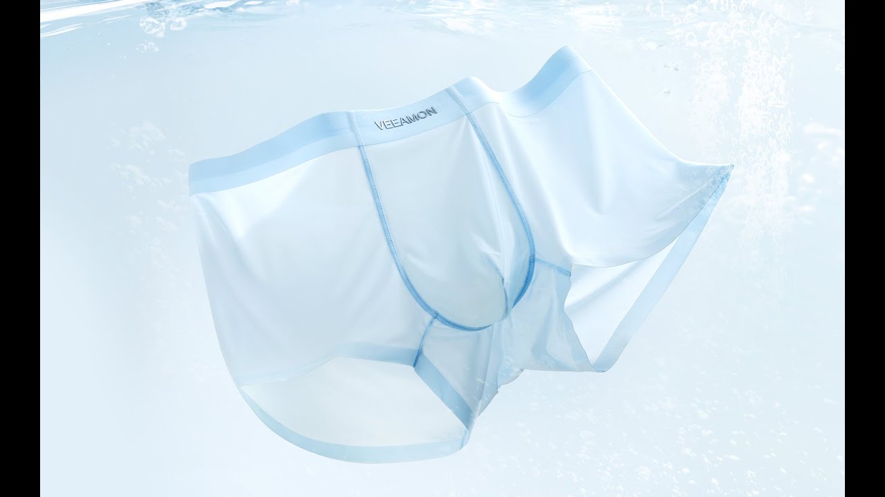 VEEAMON Men's Ice Silk Boxer Briefs Seamless Underwear Cool Silky Comfortable 4-Pack With Gift Box
