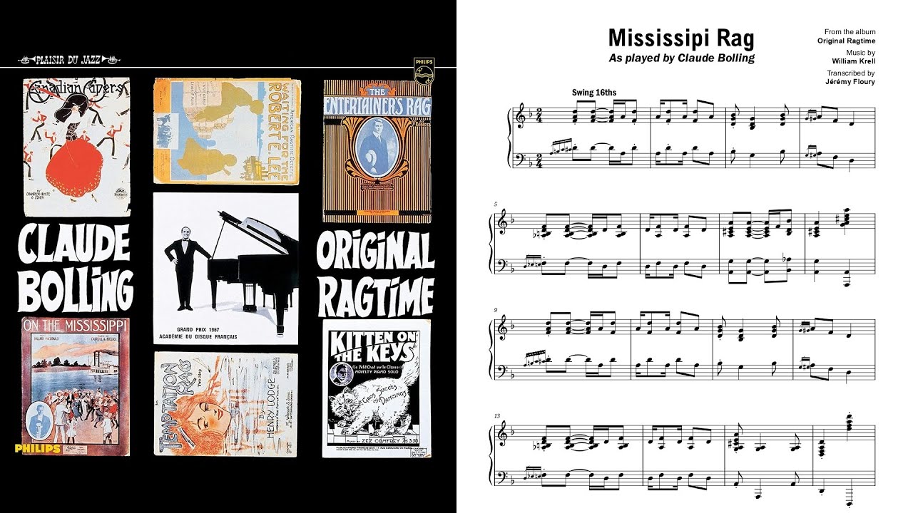 Claude Bolling - Mississipi Rag | Sheet music transcription
