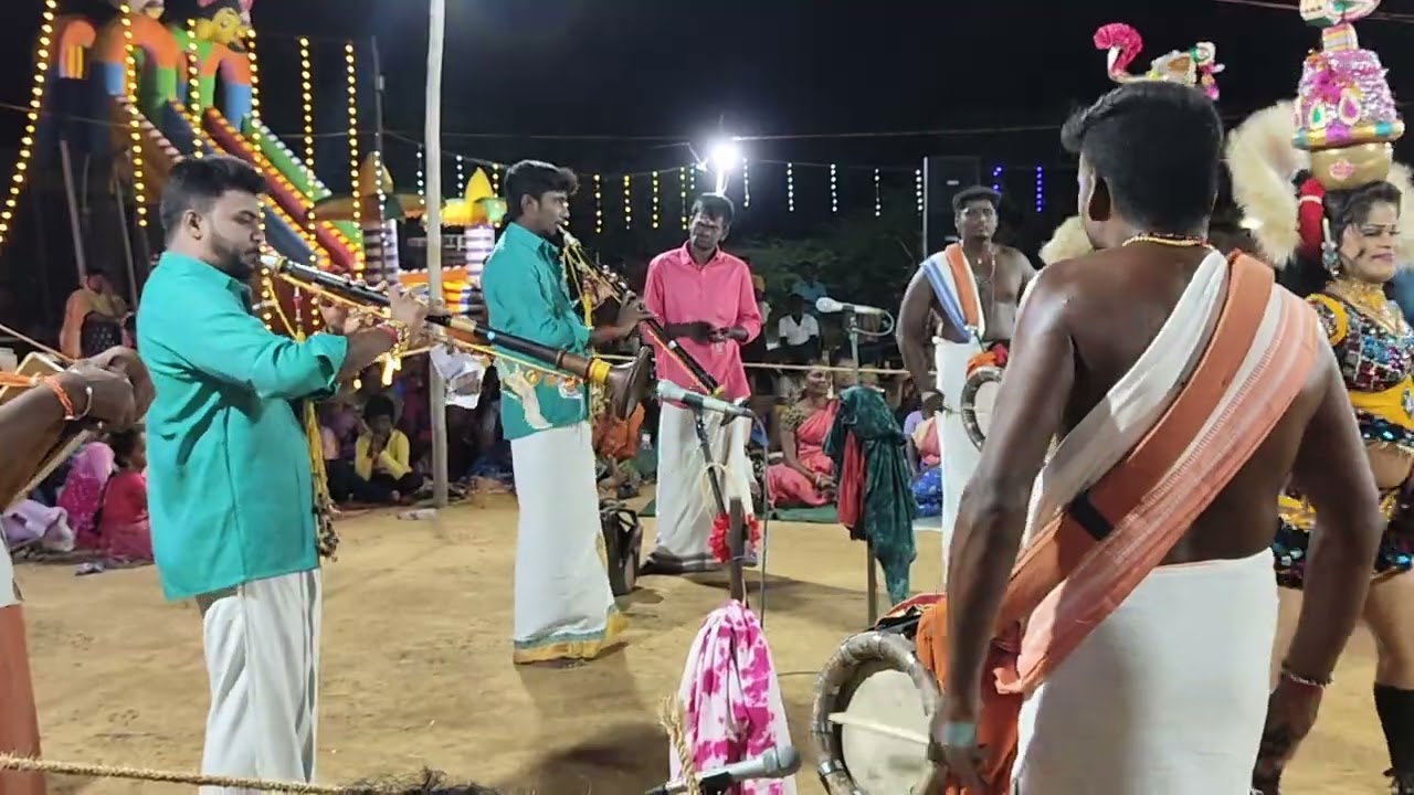 முத்துக்குமார் மேளம் #கரகாட்டம் ஆரம்பம் #நெடுவாழி கோவில் கொடை #@SanjuSanju-899 🥰