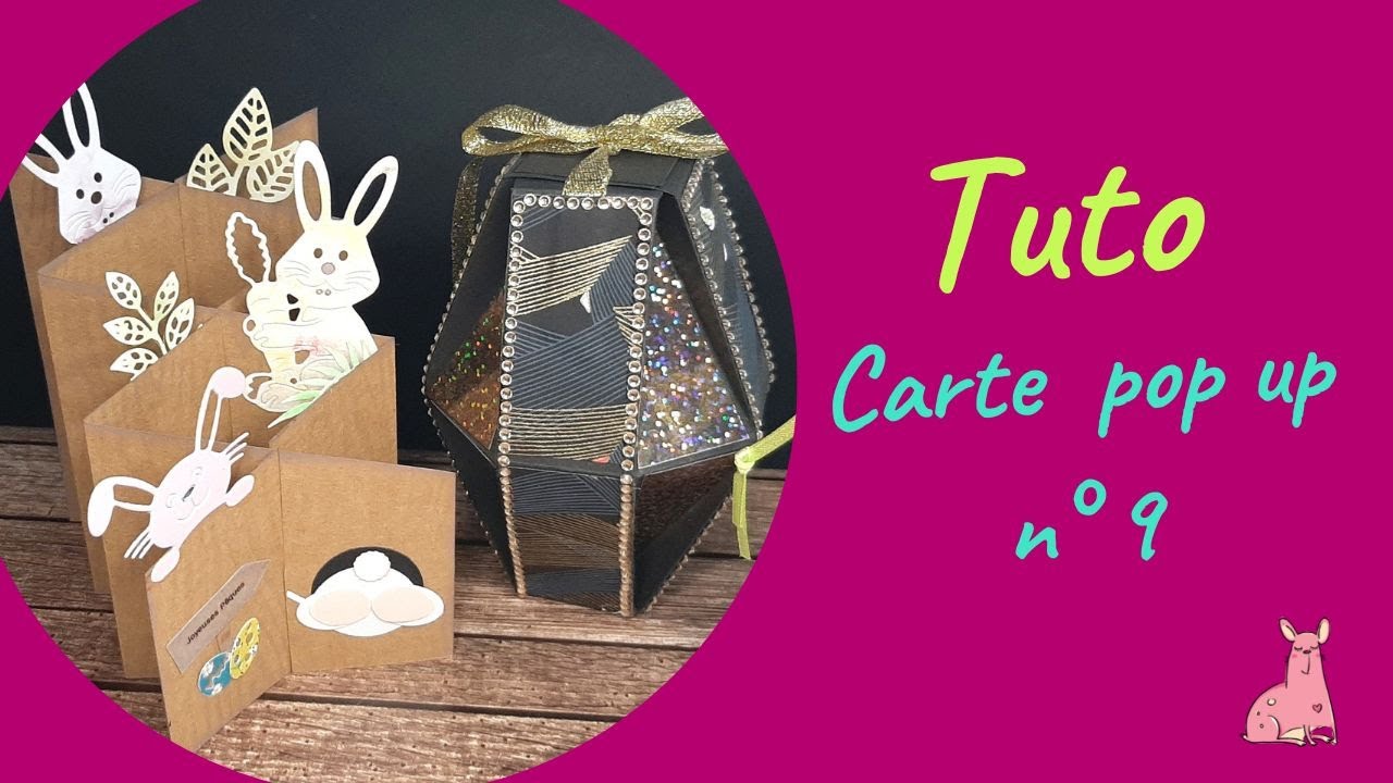 Tuto carte pop up n°9 : super simple pour offrir une carte ou une déco de table