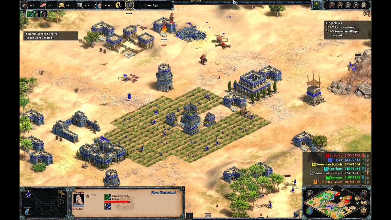 Age of Empires II Definitive Edition - Return of Rome - Sargon of Akkad -  5. Subartu ! GamePlay !