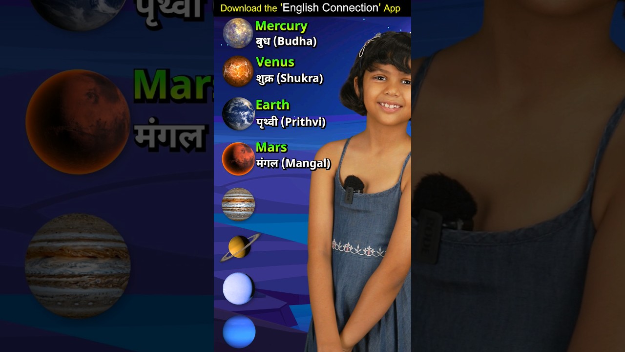 The Name of the Planets, English Speaking Practice for Kids, Adi Keshari Connection #shorts
