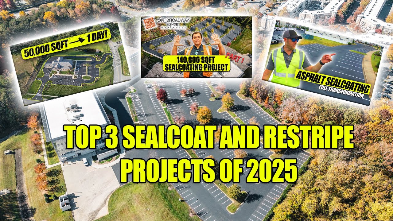 Top 3 Sealcoat & Restripe Projects of 2025 | Rolling Strong into 2026 🔥