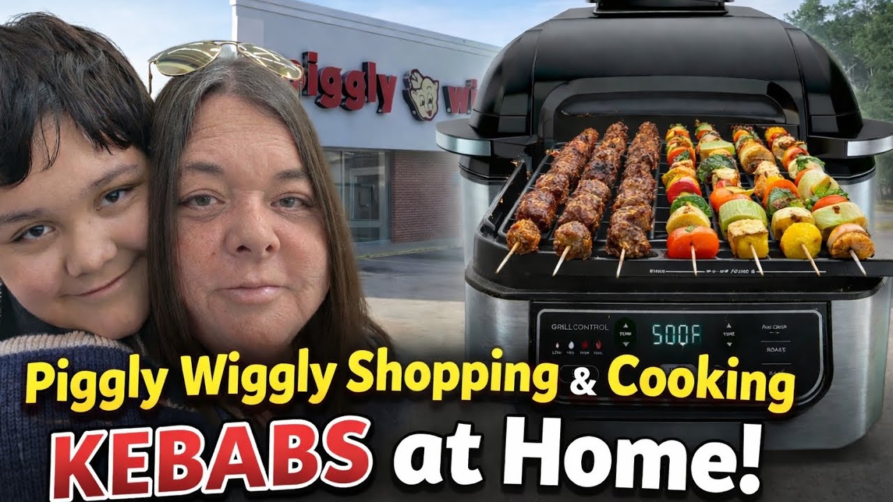 Piggly Wiggly Grocery Run 🛒 | Cooking Homemade Kebabs on the Ninja Foodi Grill