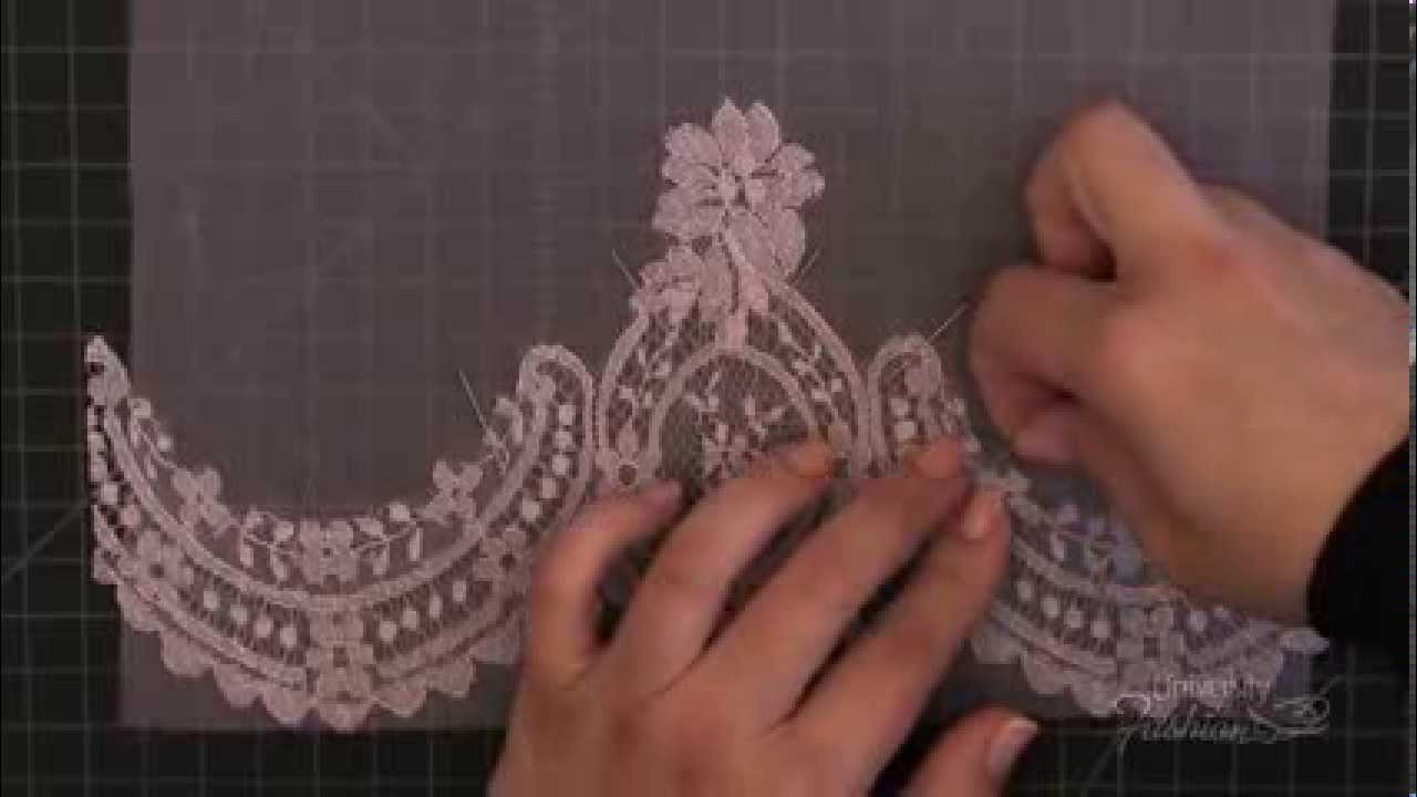 How to Make a Lace Applique using Blanket Hand Stitch Technique