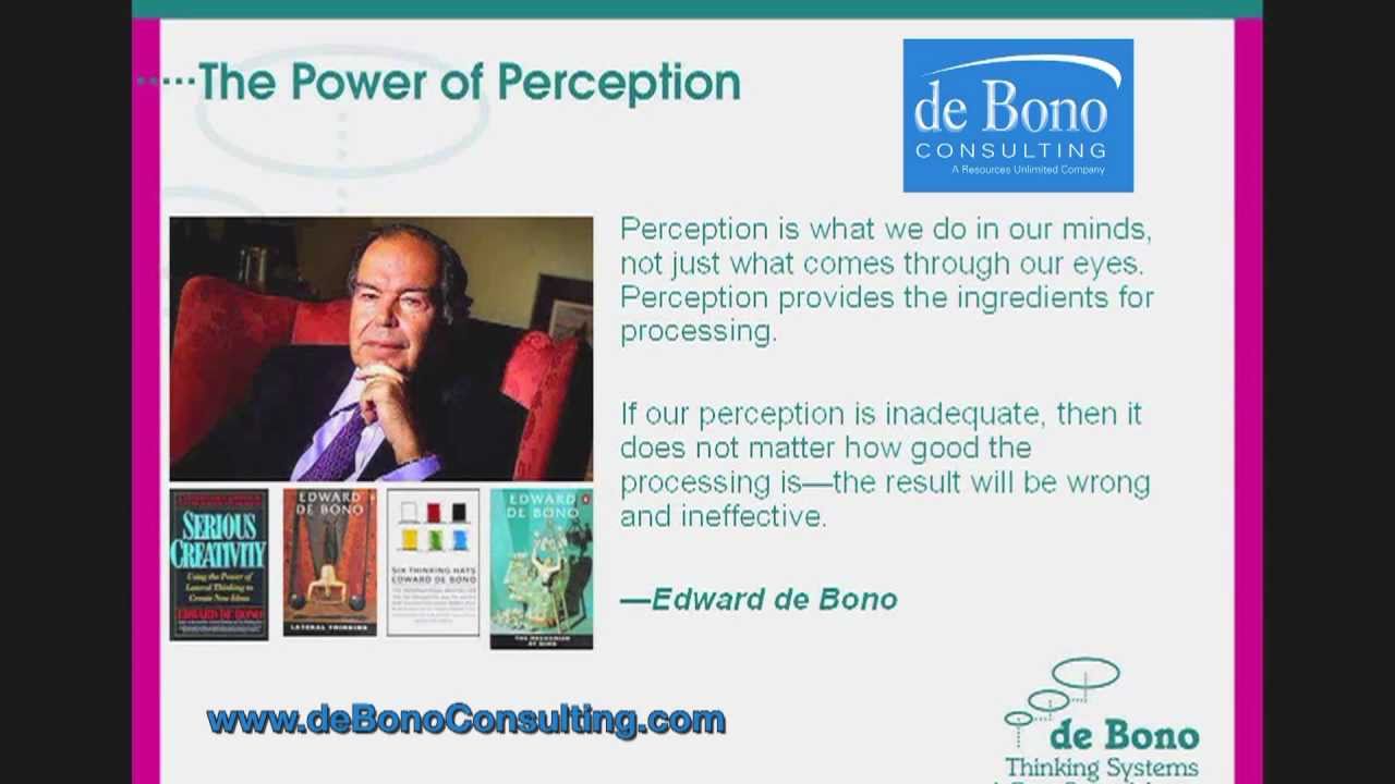 Intro to Power of Perception From Edward de Bono